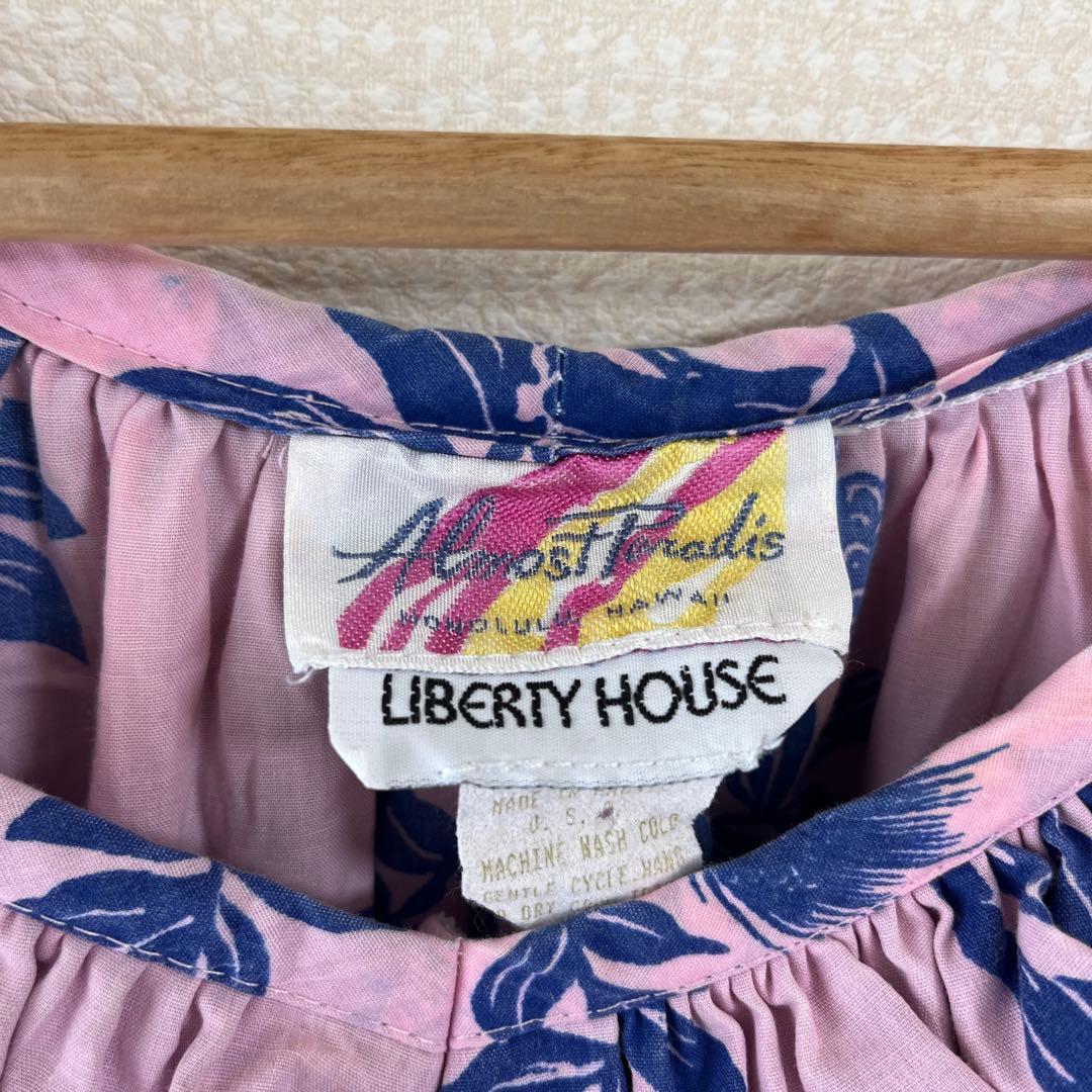 【ヴィンテージ】ハワイアンドレス　ムームー　made in Hawaii USA