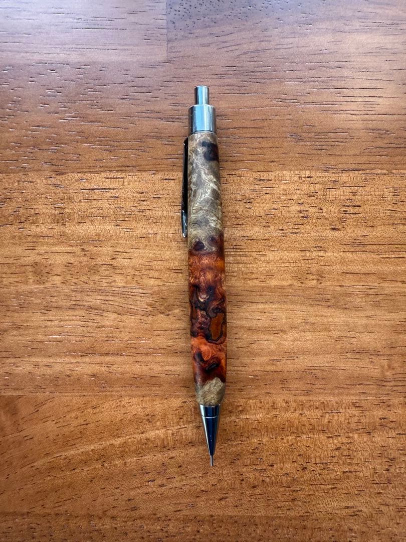 Craft A 本カリン瘤紅白　シャープペンシル