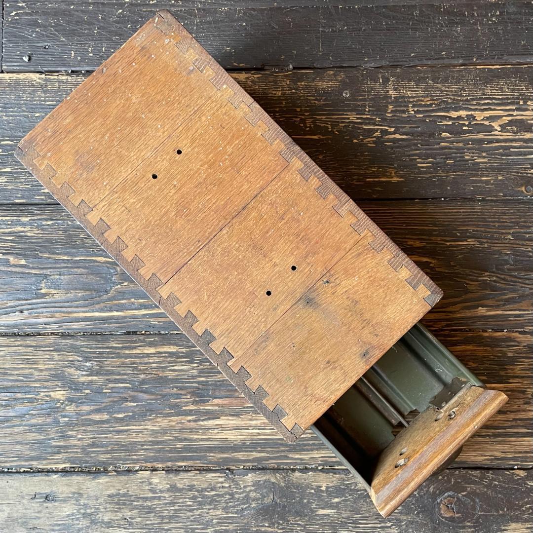 アンティーク ドロワー 木製 引き出し 真鍮 取手 ハンドル カード ケース