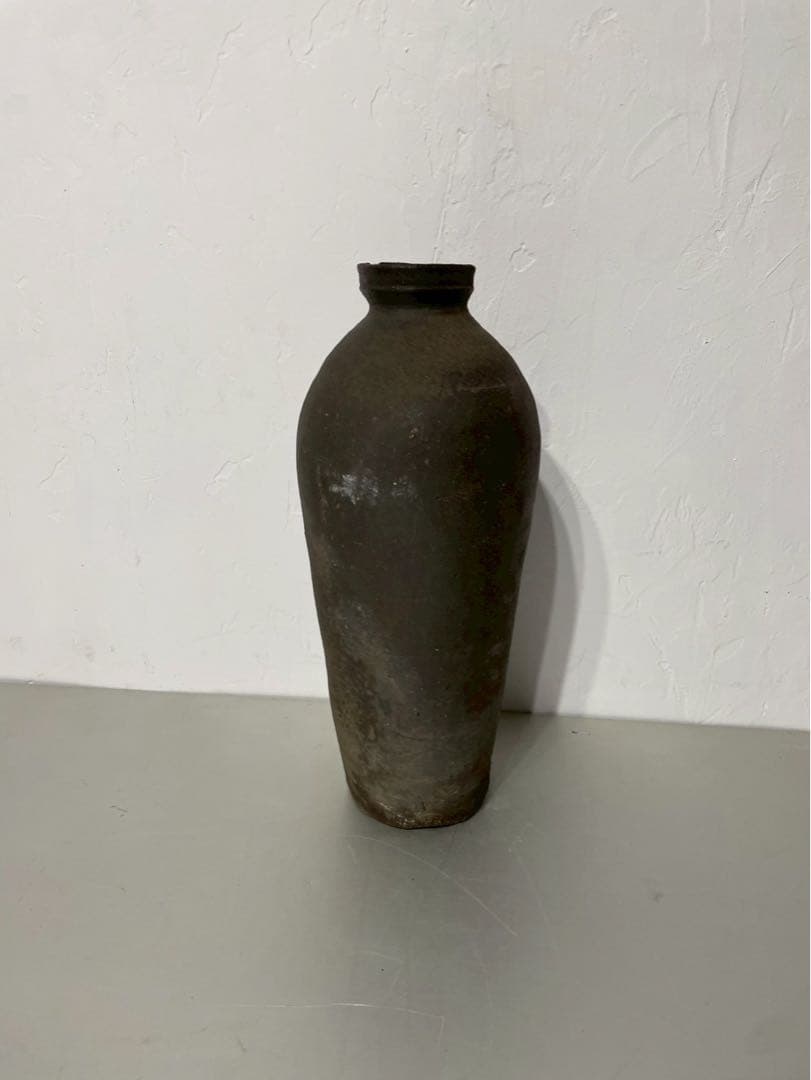 須恵器 古陶磁 壺 花瓶 インテリア 時代物 朝鮮【骨董・アンティーク】
