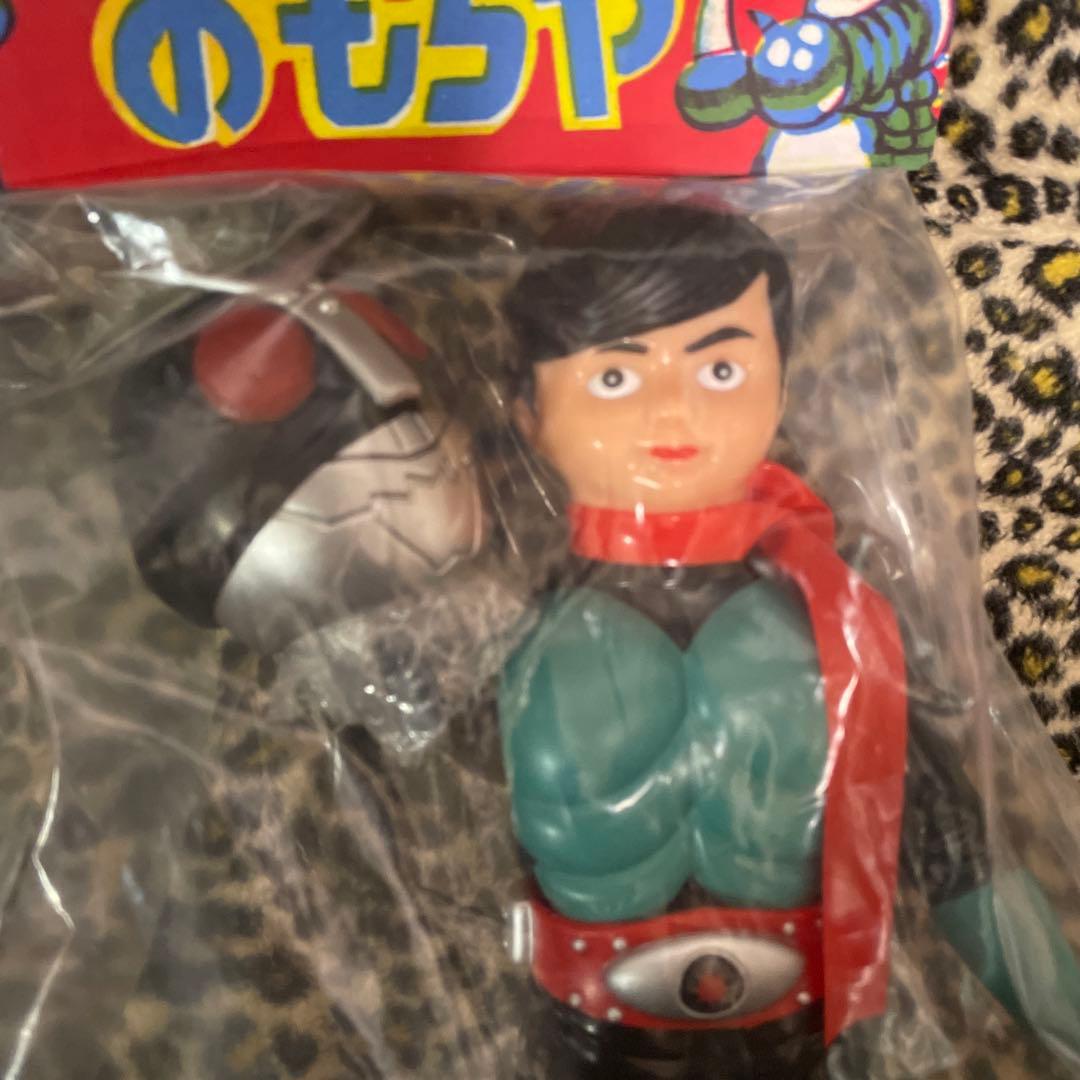 値下げ 仮面ライダー 面取れ ソフビ 25㎝ ライダー 無版権 no.2 黑色