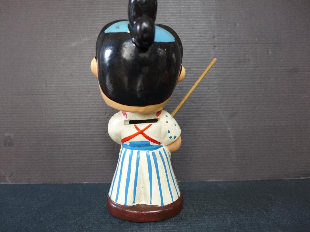 時代物【良品】昭和30年代　赤胴鈴之助　首振り人形陶器彩色 少年画報 昭和レトロ