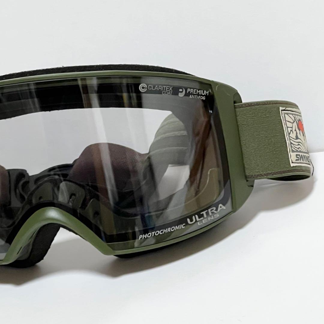 【未使用級美品】RACAN スキー　スノーボード　ゴーグル SWANS