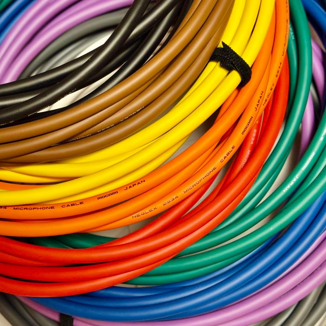 MOGAMI 2534 XLRマイクケーブル 3m 新品 マルチカラー10本