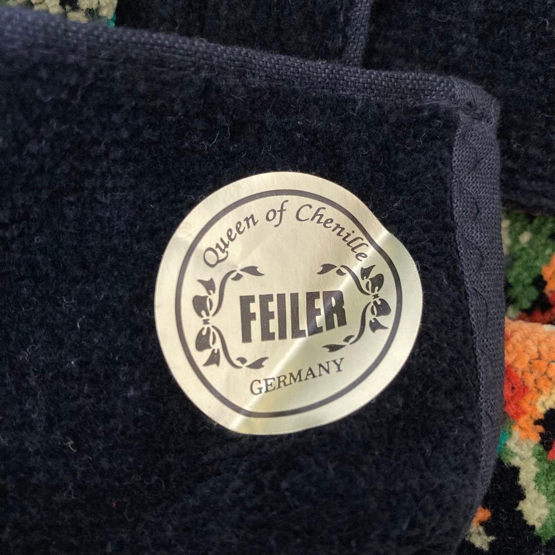 新品未使用品　フェイラー　大判　パンジー　黒　バスタオル　花柄　黒　送料込み