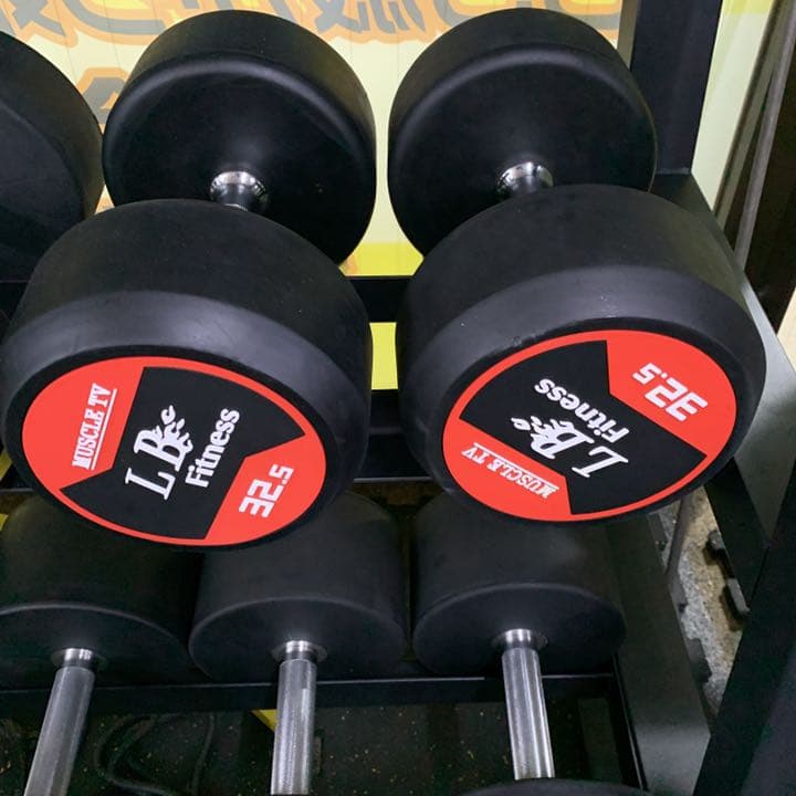 ラバーラウンドダンベル　2.5kg から25kg  6セット