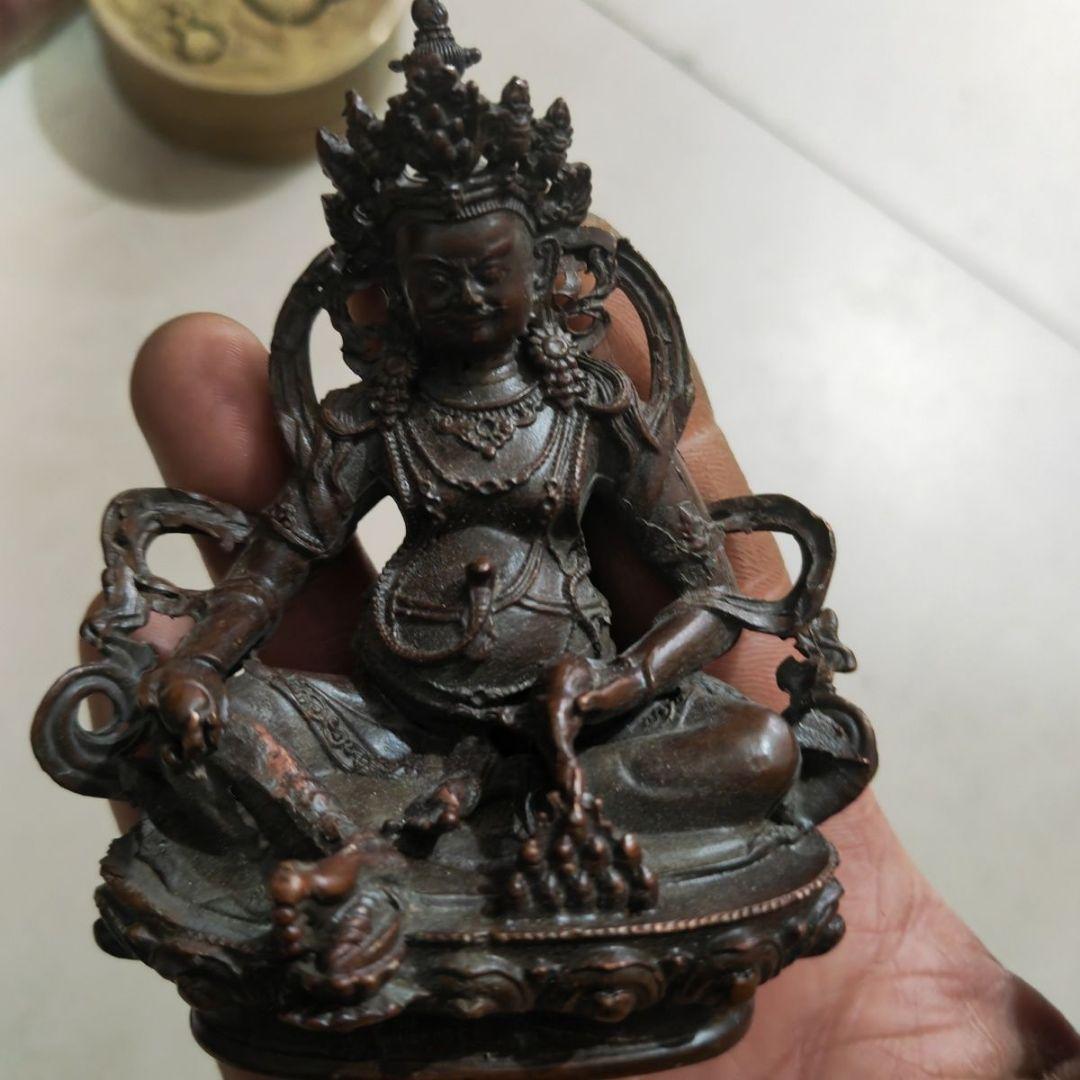 仏教美術 黄財神 仏堂奉納 招財 進宝を 銅製品 工芸品 置物