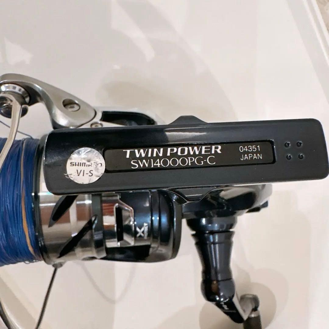 シマノ　21 ツインパワー　SW 14000PG + バリバス　6号ライン