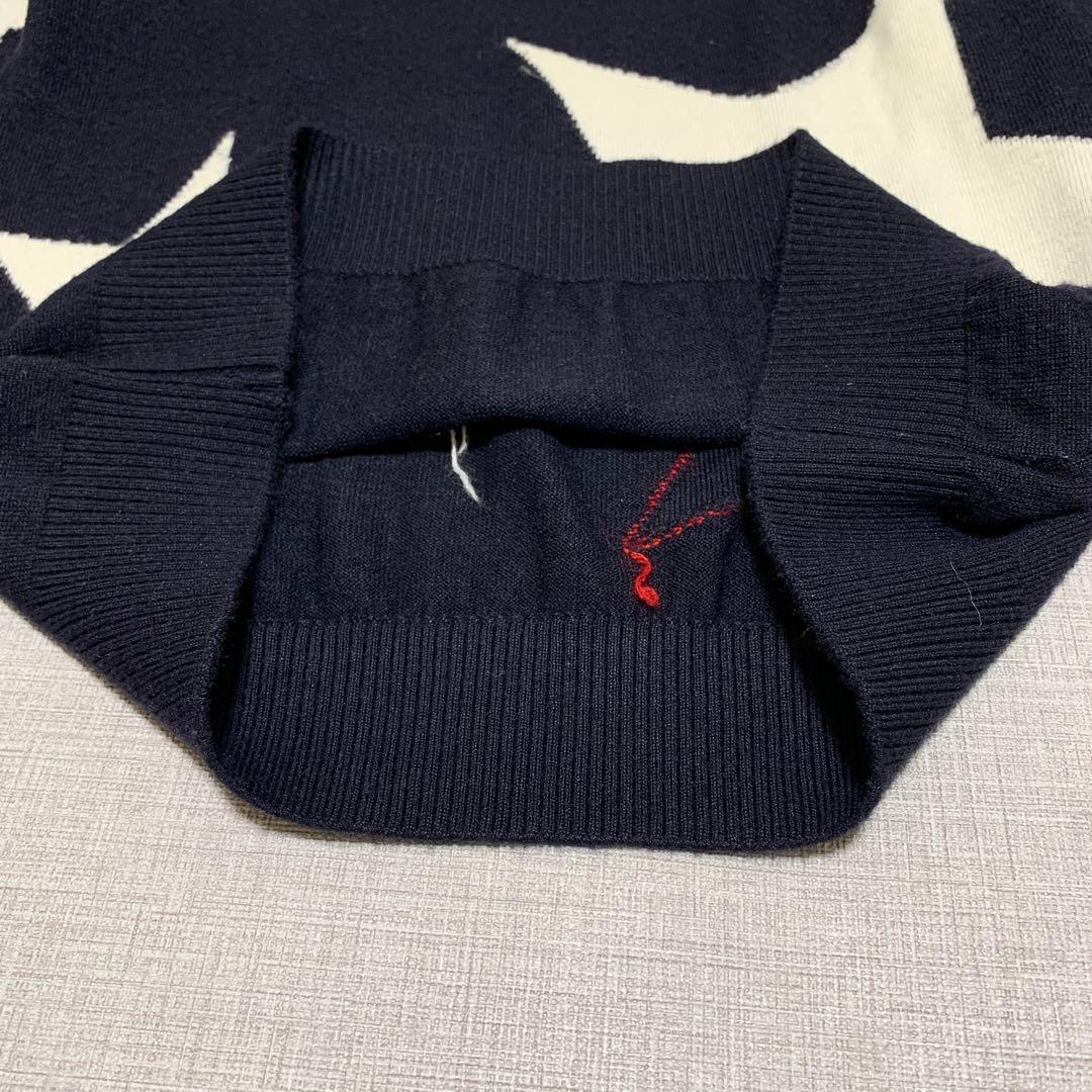 マンシングウェア ニット セーター スター柄 星柄 ネイビー M