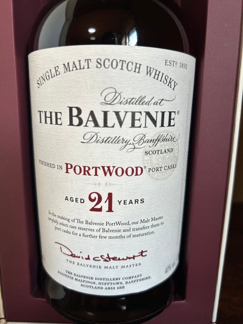 未開栓 THE BALVENIE 21年 ポートウッド 700ml