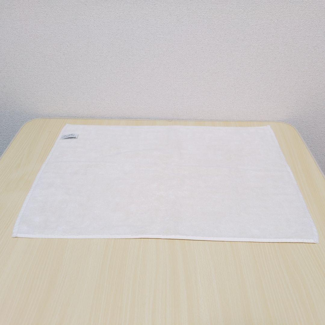 HERMES 美品 大判 ハンドタオル フェイスタオル ホワイト ステアーズ
