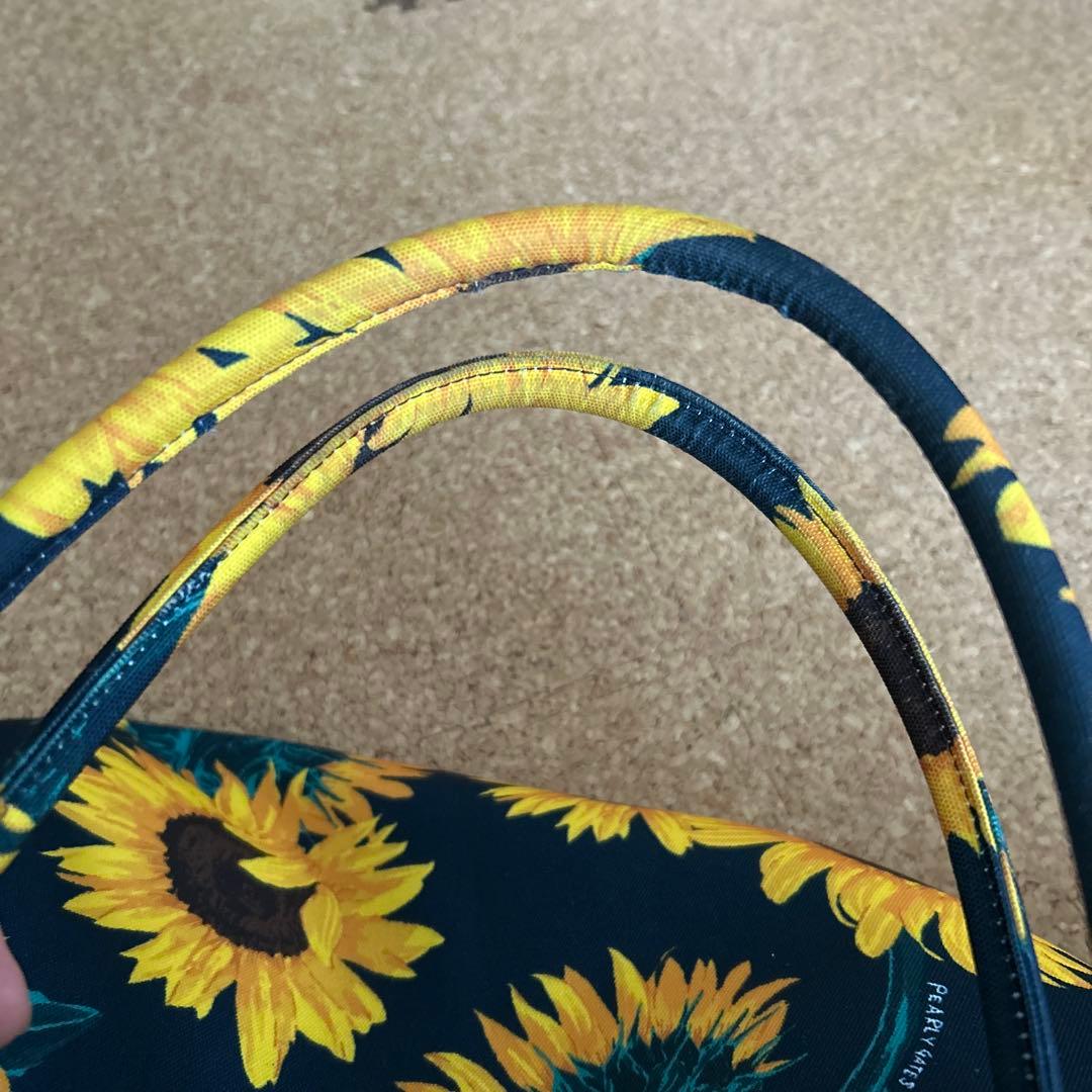 21日まで値下げ PEARLY GATES ひまわり柄 トートバッグ大容量