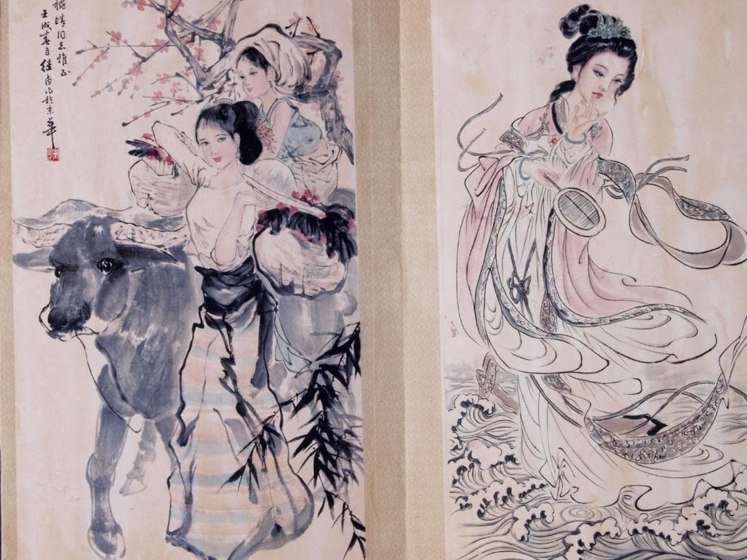 中国近代画家　刘继卣作動物図　激安骨董品AK1389A10-2