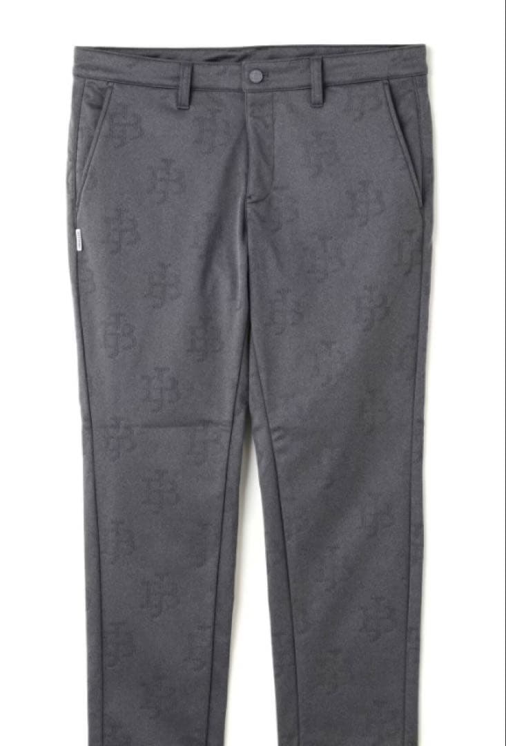 新品 ジャックバニー ピンソニック裏フリース 防風テーパードパンツ(5)Lグレー