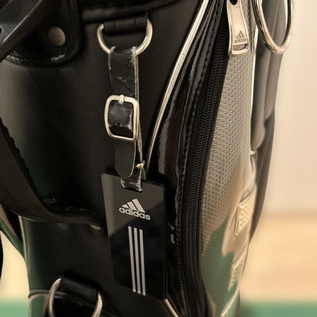 adidas キャディバッグ黒 ブラックヘッドカバー付き