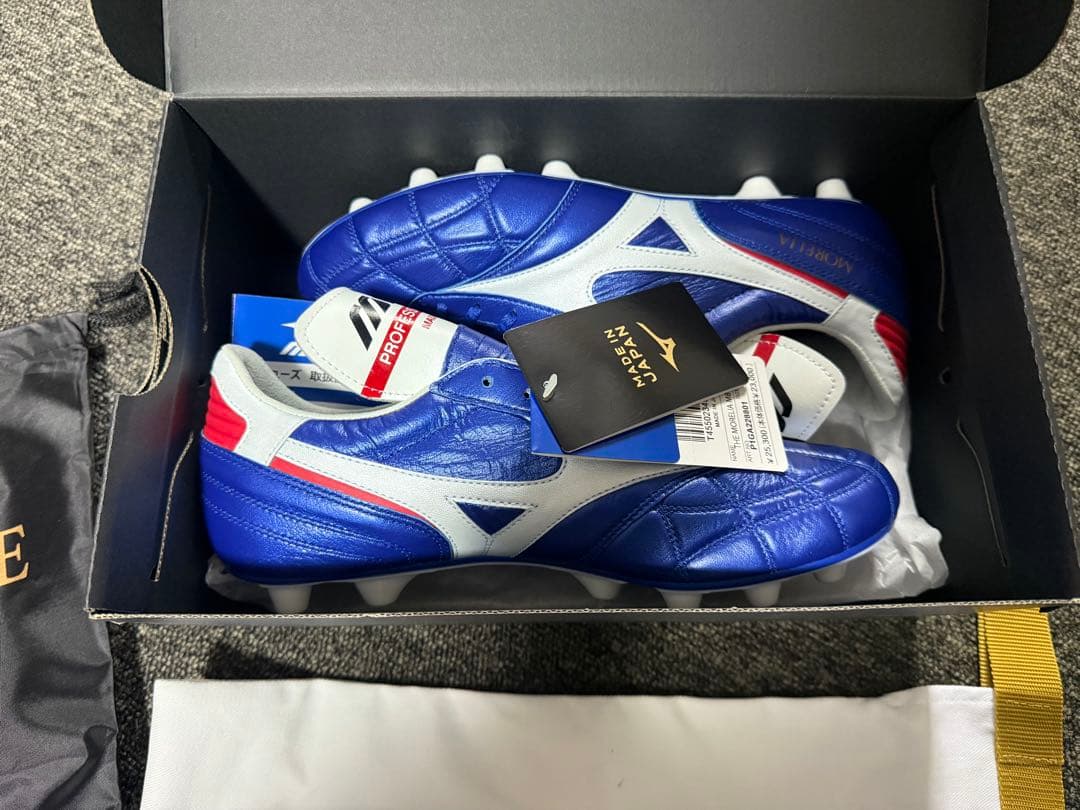 【新品】 ミズノ モレリア 限定 スパイク 26 MORELIA ジャパン 青