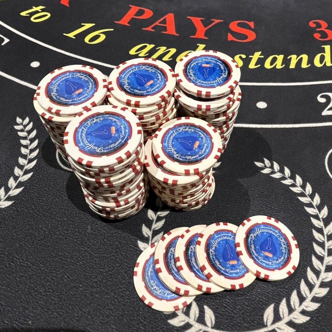 03 MGM社正規品 カジノチップ 100枚 ポーカーチップ バカラ H26年