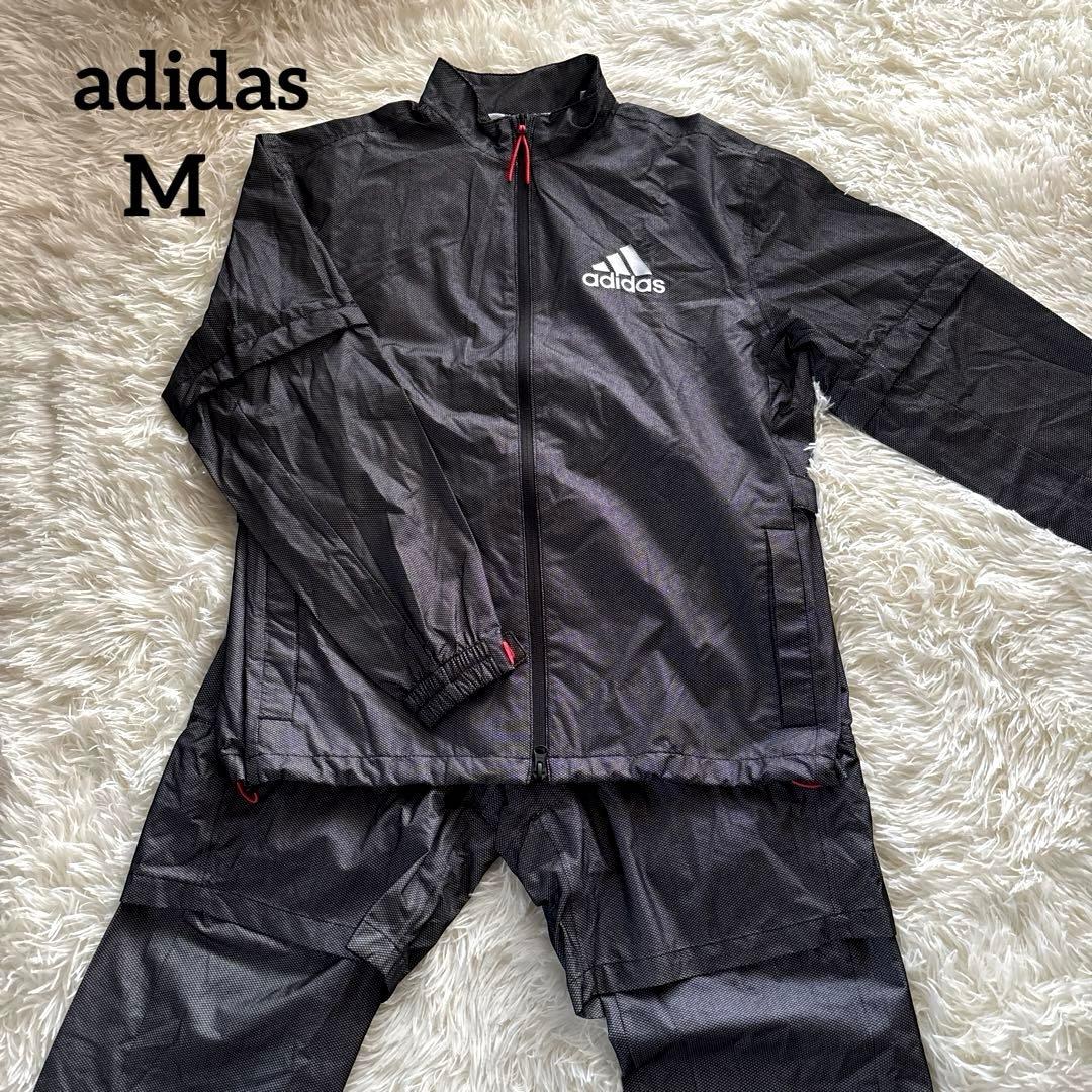 美品✨アディダス　メンズ　レインウェア　ゴルフ　セットアップ　M 黒