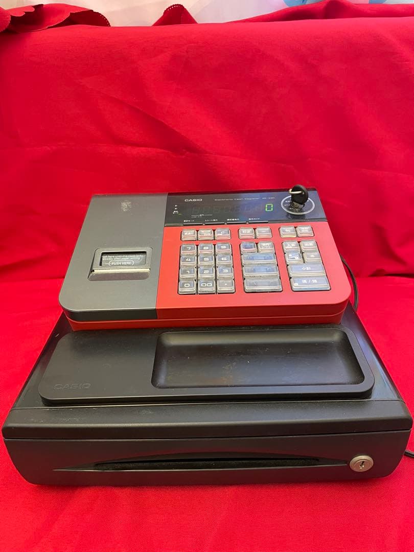 CASIO SE-S30-RD 電子レジスター　赤黒カラー