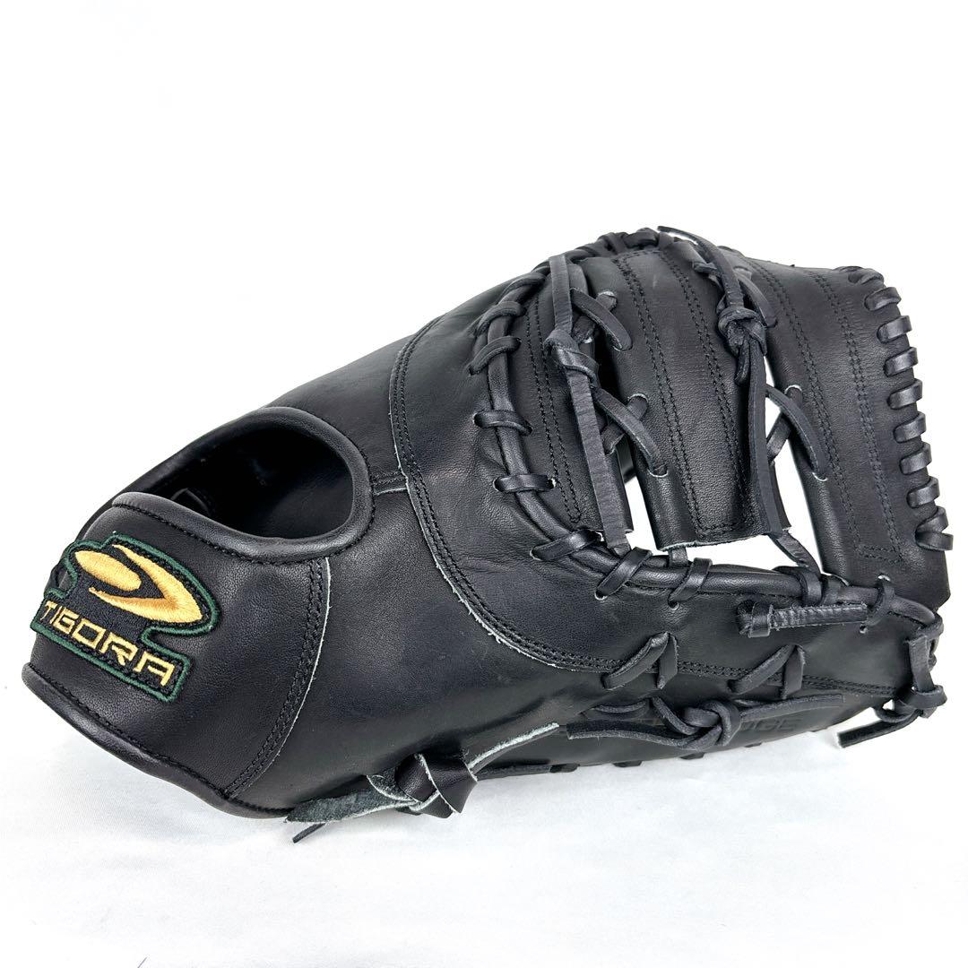 【美品】TIGORA　ファーストミット　右投げ用　軟式グローブ 　ブラック