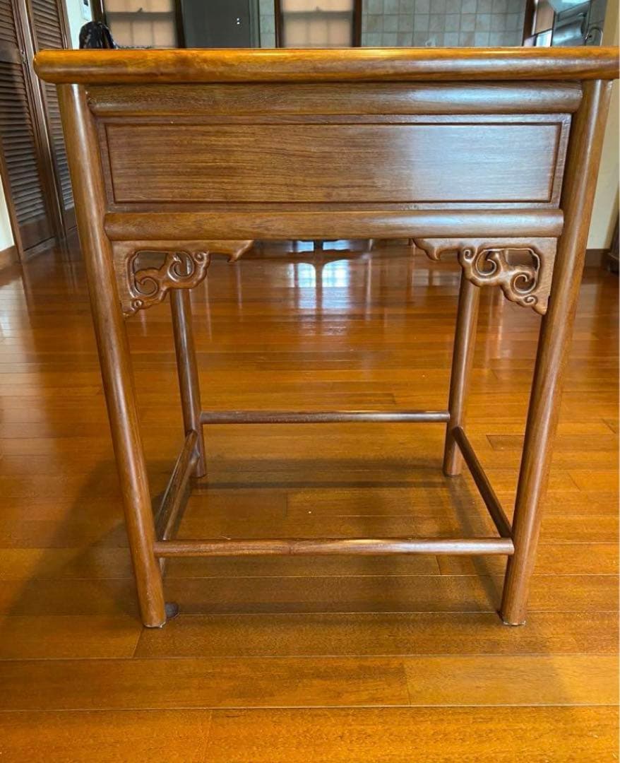 中国アンティーク　無垢材　テーブル　飾り台オブジェ