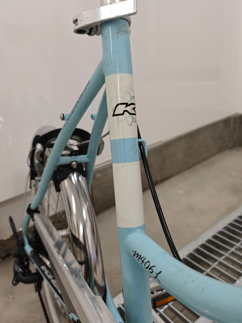 20インチ 406 自転車 m406L 水色 ミニベロ10段変速 ママチャリ