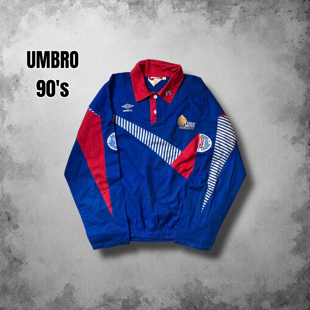 90s UMBRO 希少イギリス代表ラガーシャツ 刺繍 ヴィンテージ ラグビー