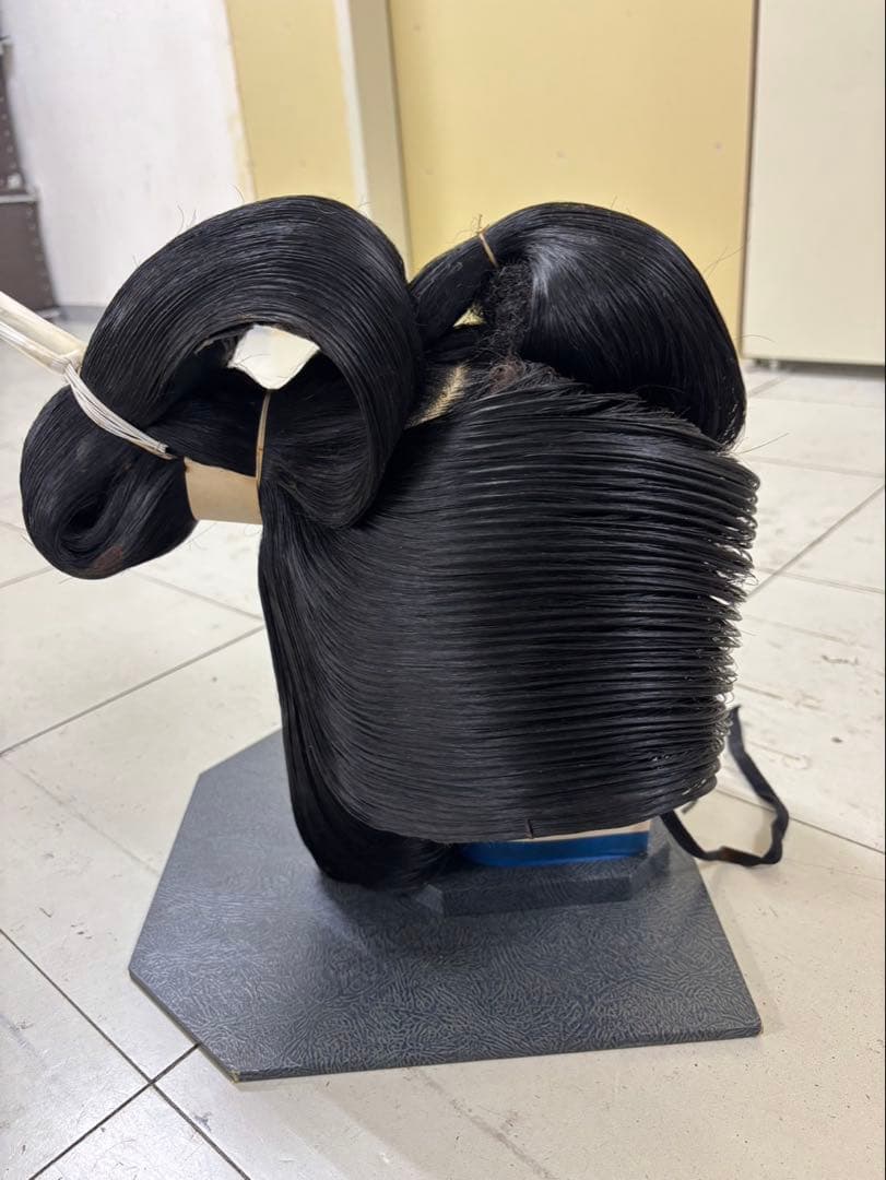 日本舞踊用 黒い髪高島田