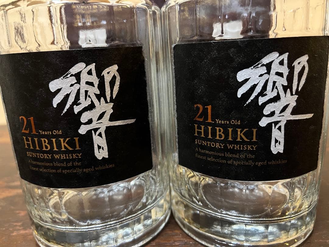 サントリー ウイスキー 響21年 空き瓶 箱付き 未洗浄 2本セット