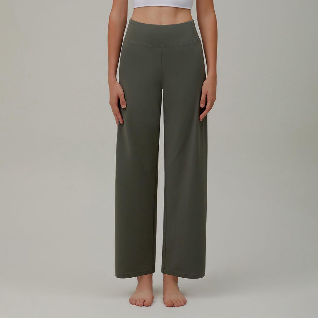 アンダール　セミワイドレギンス　andar ロング　M　ハッシュドグレイ