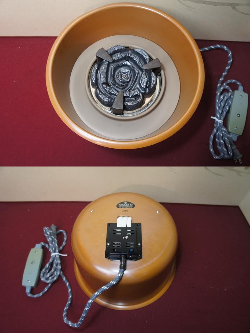 ☆美品 立礼棚卓用 銅風炉 銅製 丸炉 400W(可変)炭型 電熱器 送料込み