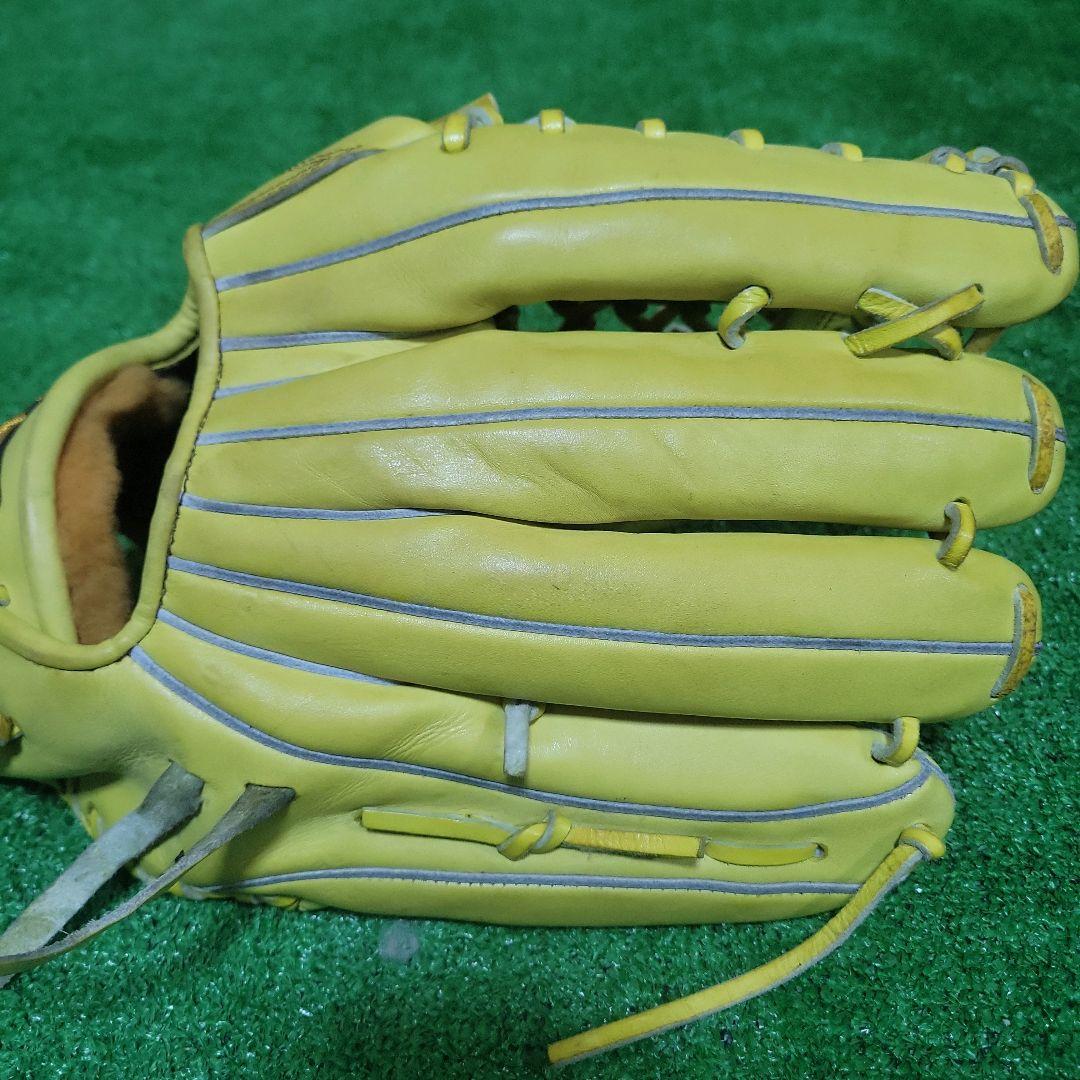 ミズノプロ 硬式外野手 グローブ 外野手用 日本製 イエロー グラブ