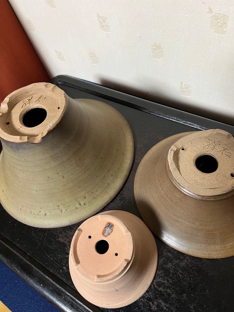 49 盆栽　盆栽鉢　植木鉢　和鉢　祥石　３鉢