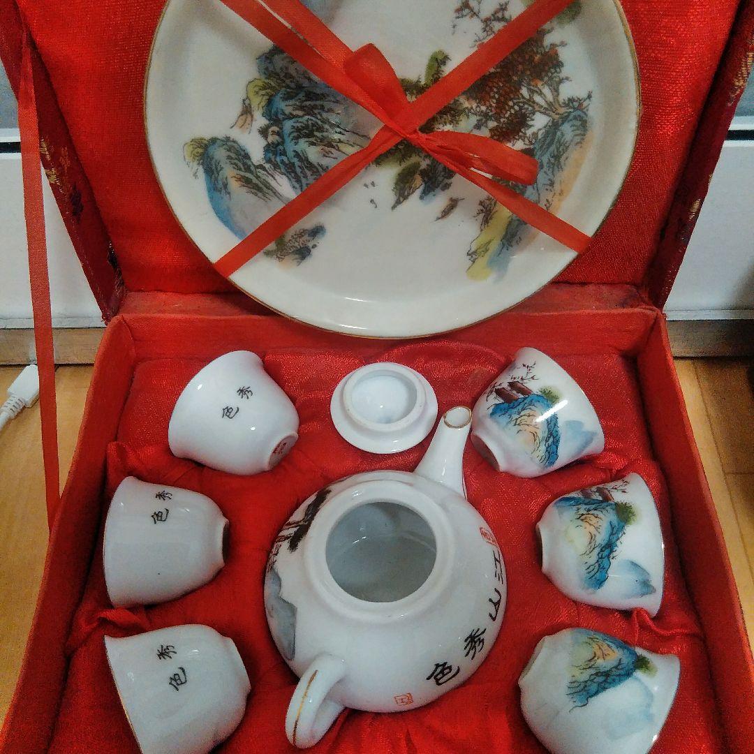 景徳鎮製　江山秀色　中国茶器　煎茶道具　希少