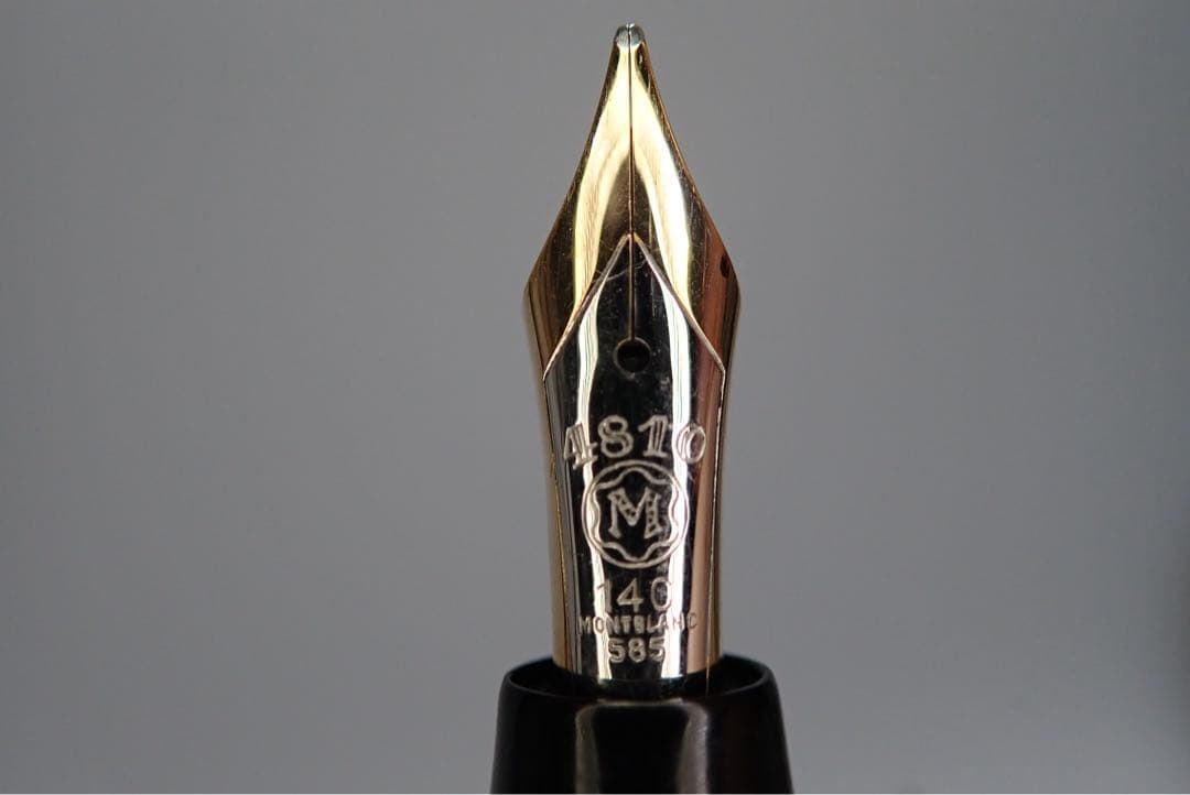 モンブラン NO.744｜ピンストライプゴールド｜吸入方式｜ヴィンテージ｜万年筆