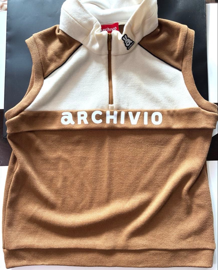 ARCHIVIO ハーフジップハイネックベスト 40
