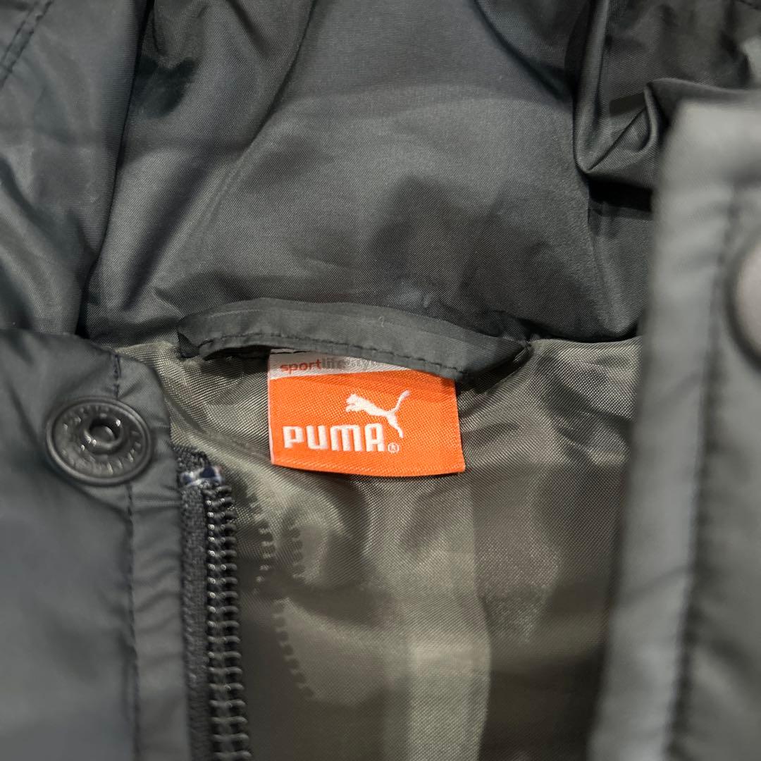 サイズ140cm Puma 黒 ベンチコート フード付き 美品 クリーニング済み