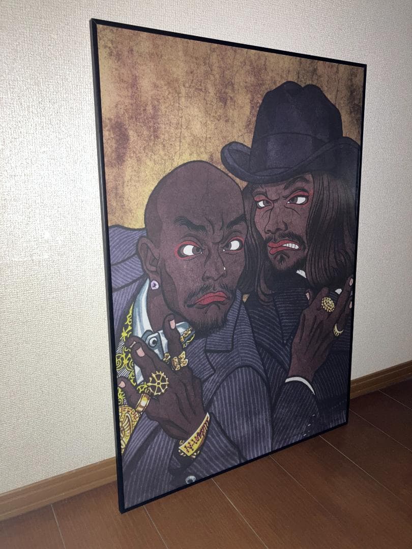 ★完売商品！APPLEBUM 2PAC スヌープドッグ 浮世絵 ポスター 額付