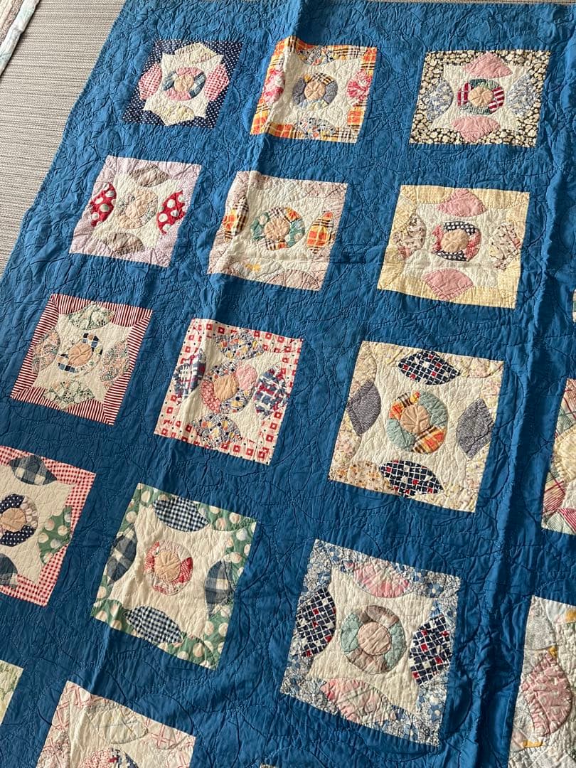 最終値下げアンティークキルト✴︎パッチワークキルト