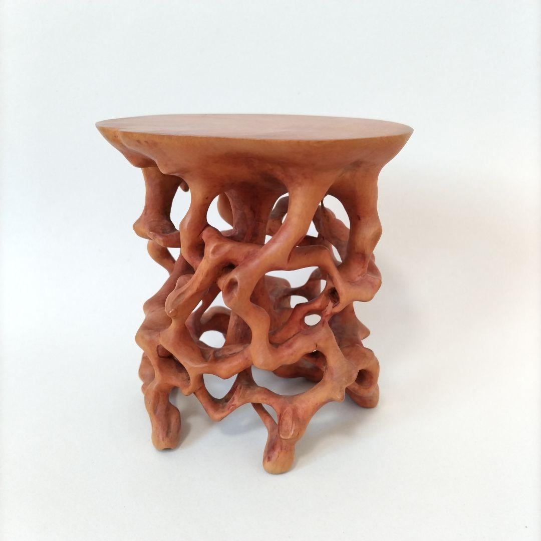 【匿名配送】根木台 黄楊 柘植 古美術