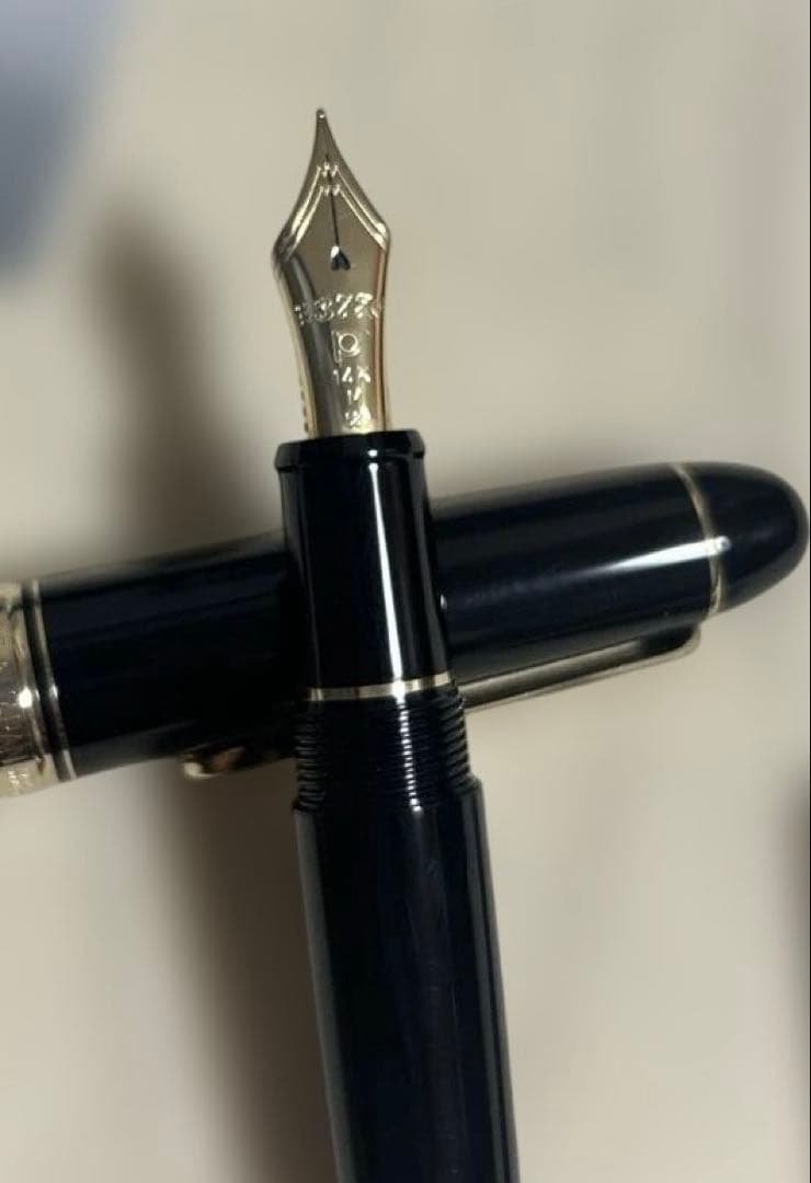 プラチナ万年筆 #3776センチュリーブラックインブラック中字PNB-15000