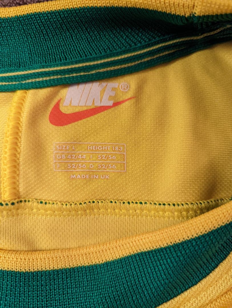 英国製 ビンテージ 1998W杯 ブラジル代表 選手着用モデル ロナルド 名前入