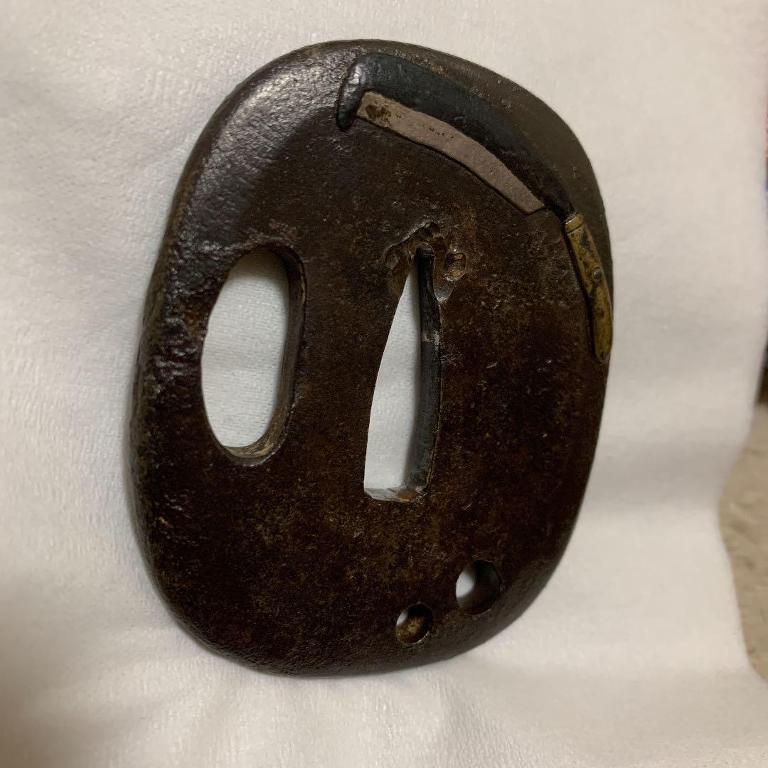 鍔　短刀　鉈象嵌