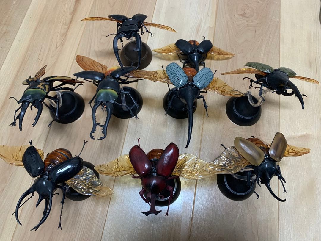 BANDAI 昆虫フィギュア ミヤマクワガタ オオクワガタ ゴライアスハナムグリ