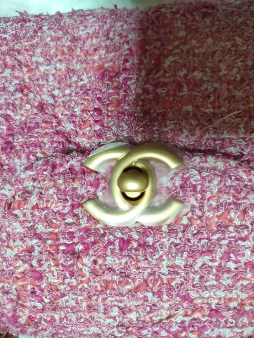 CHANEL ピンク ツイード ショルダーバッグ ノベルティ