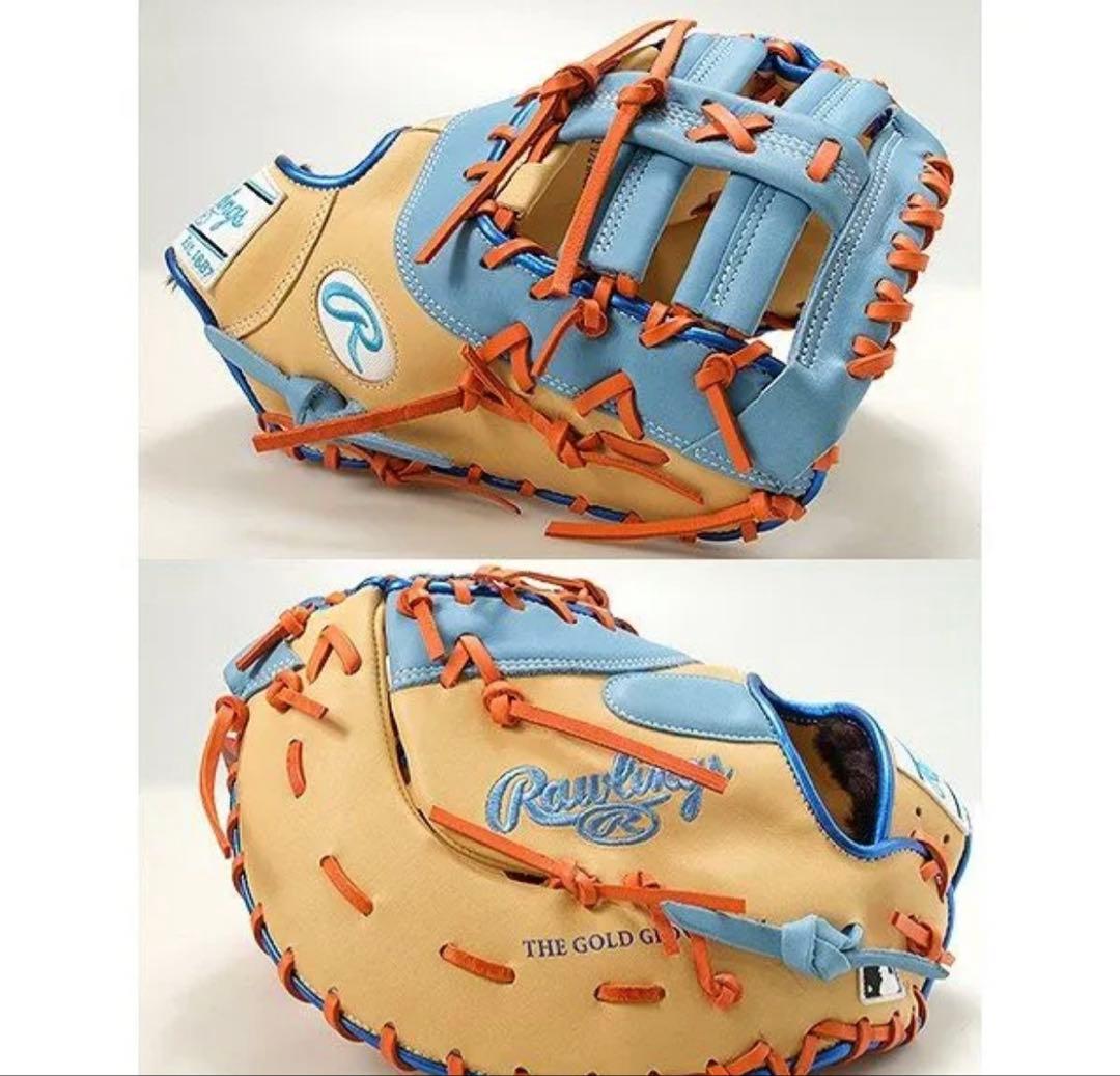 野球 ファーストミット 軟式 大人 ローリングス キャメル　サックス　グローブ