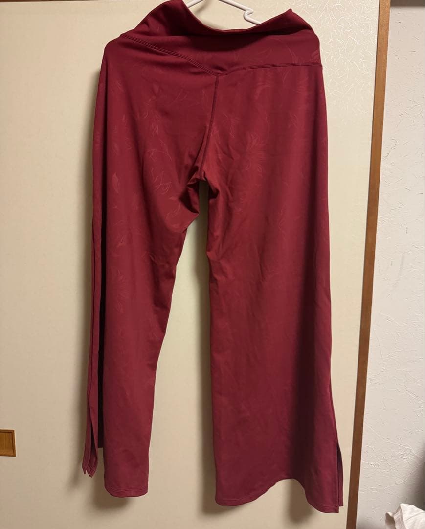 SUKALA エンボスリーフワイドパンツ　ローズコッパー　Lサイズ