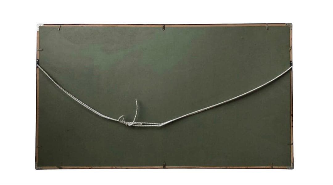 むかし絵　肉筆画　墨絵　春姿吉田の色町　額装/インテリア　絵画　水墨画