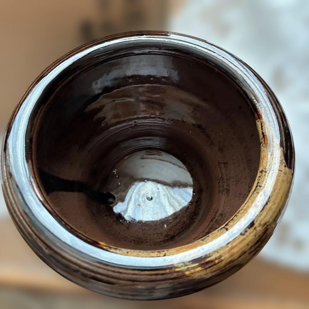 茶釜 陶器製 木箱入り　建水