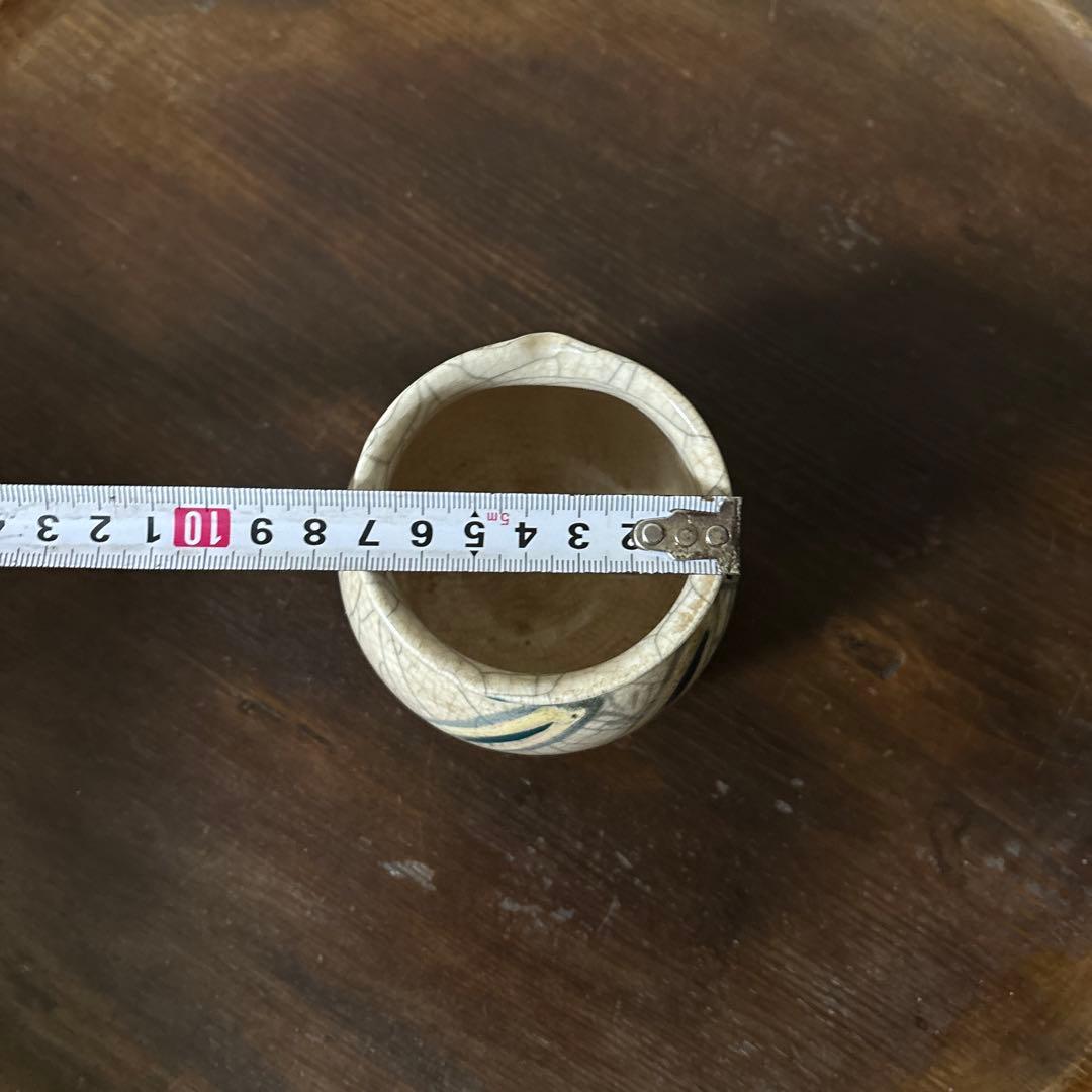 古い笹絵哥釉の器　花入れ　アンティーク　骨董　古道具　唐物　中国古玩　検:李朝